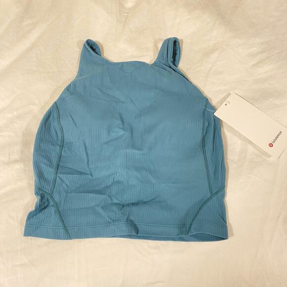 lululemon Align Ribbed High-Neck Tank Top Green 6 - Picture 3 of 7